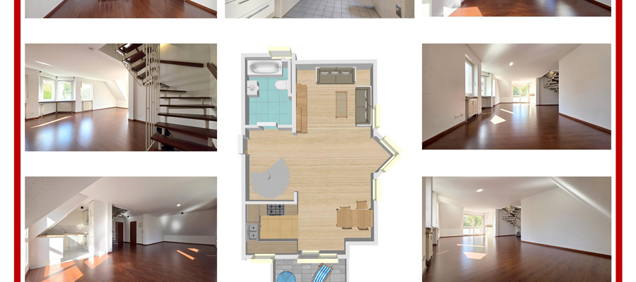 Grundriss + Fotos - 1. Etage