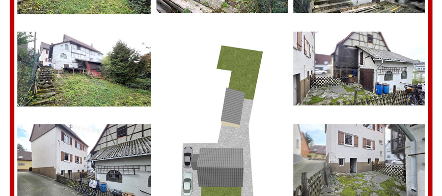 Grundriss + Fotos -Grundstück