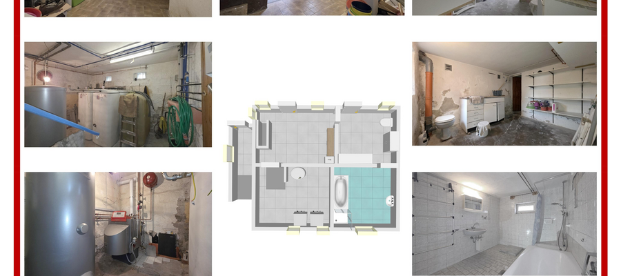 Grundriss + Fotos - Untergeschoss
